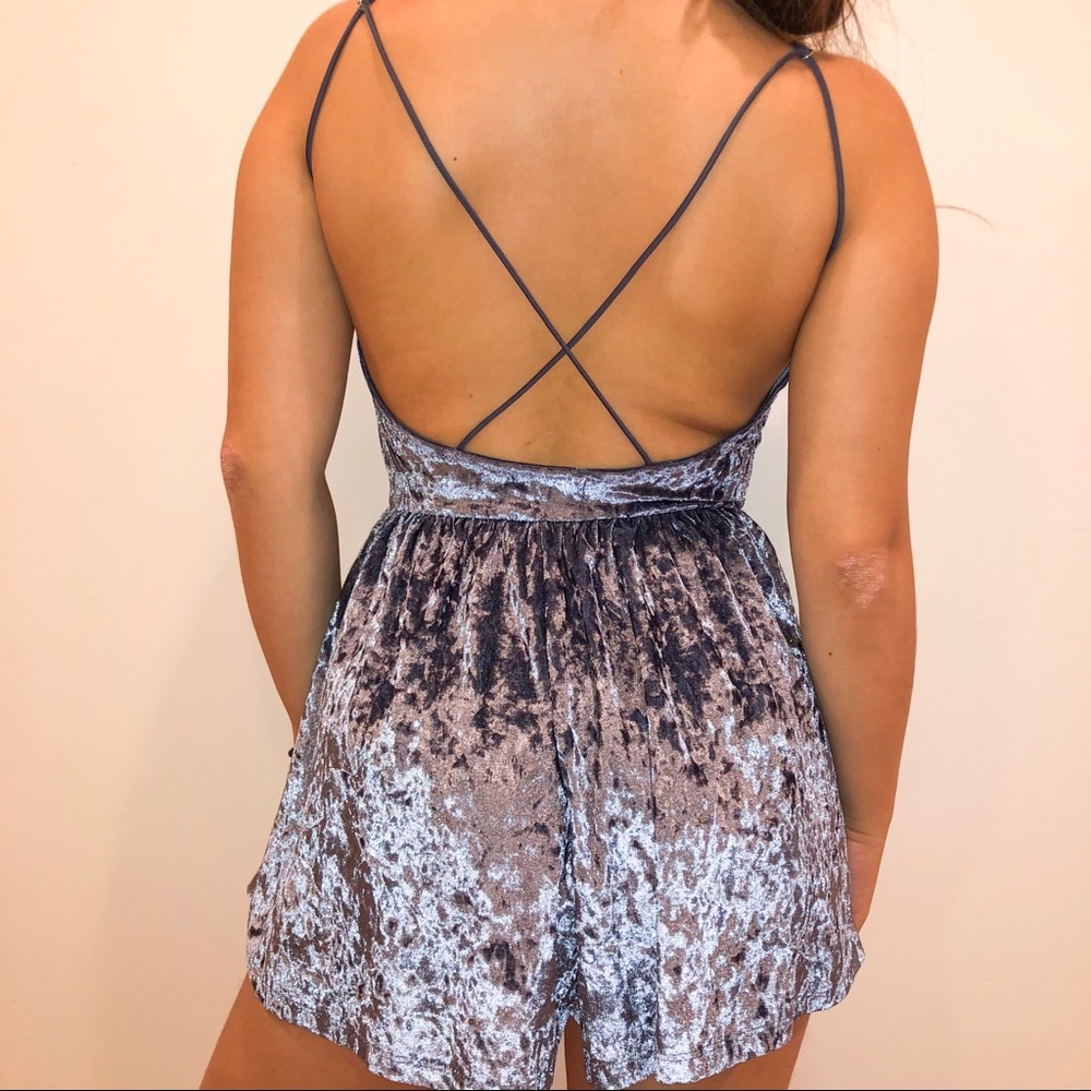 URBAN OUTFITTERS VELVET ROMPER